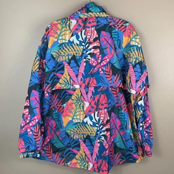 Lauren James multicolored water resistant jacket Kangaroo pouch pocket zipper - Picture 13 of 13